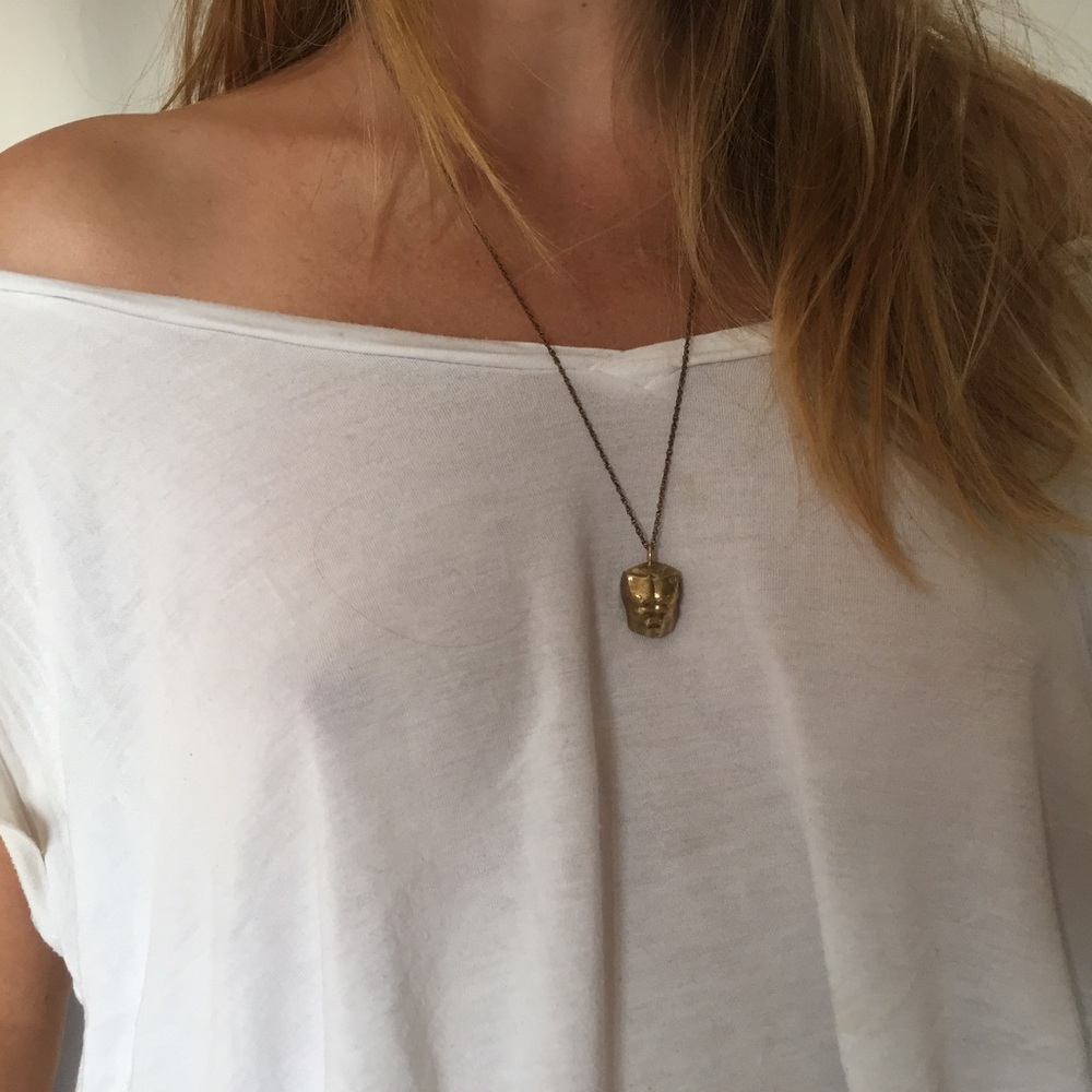 VERAMEAT SEXY MAN TORSO solid brass necklace